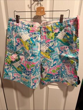 Lilly Pulitzer Multicolor Tropical Print Flat Front Shorts